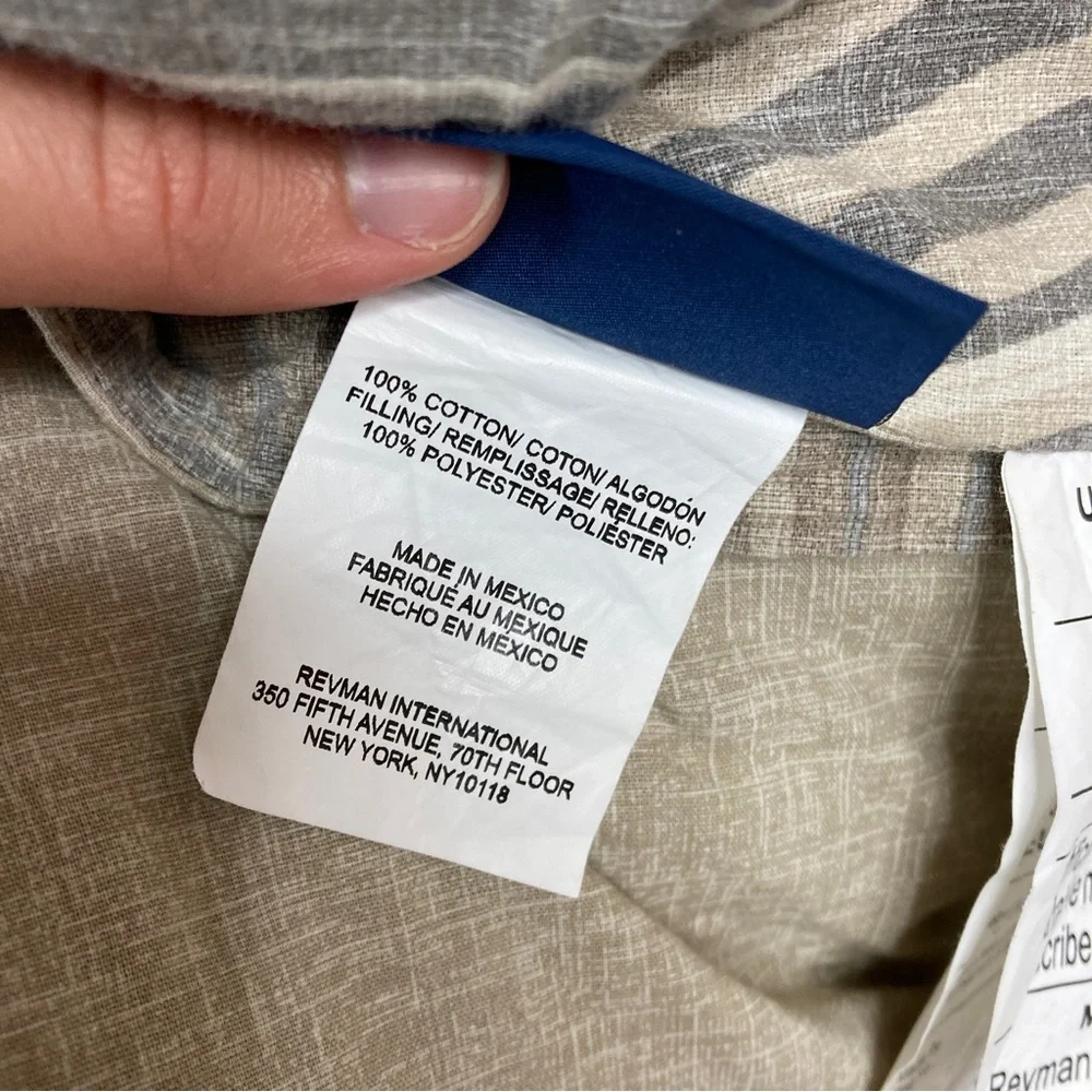 Tommy Bahama | KING Comforter Neutral Beige Green Palm Leaf